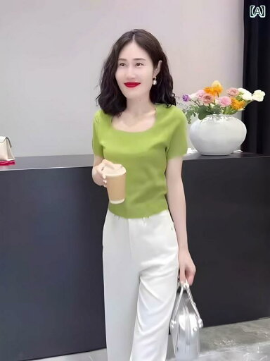 Aライン スカート レディース 韓国 シンプルの 夏服は 高級で ユニークな 美しい かっこいい スクエアネックの 半袖の 小さい トップ スーツ 一式を 揃えています。 Aライン スカート レディース 韓国 シンプルの 夏服は 高級で ユニークな 美しい かっこいい スクエアネックの 半袖の 小さい トップ スーツ 一式を 揃えています。