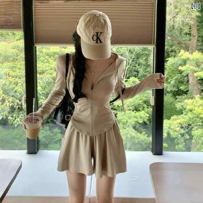 オーガニックコットン 半袖 レディース Aライン スカート レディース 2025夏の 女性用 カジュアル スポーツ 日焼け防止 スーツ スタイル の オンライン スタイル な 小さい 人が 完全な セットを 着用