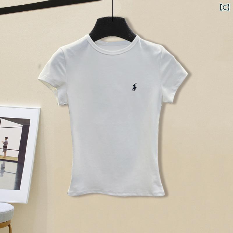 オーガニックコットン 半袖 レディース Aライン スカート レディース ホット ガール スポーツ カジュアル スーツ 女性用 2024夏 ポニー 刺繍 ラウンドネック 半袖 Tシャツ ワークウェア スカート ツーピース スーツ