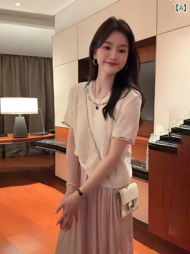 オーガニックコットン 半袖 レディース Aライン スカート レディース 夏の 美しい 小さい スーツ 韓国 重厚な の 半袖 ニット セーター ハイウエストの スリム aライン スカートの ツーピース スーツ オーガニックコットン 半袖 レディース Aライン スカート レディース 夏の 美しい 小さい スーツ 韓国 重厚な の 半袖 ニット セーター ハイウエストの スリム aライン スカートの ツーピース スーツ