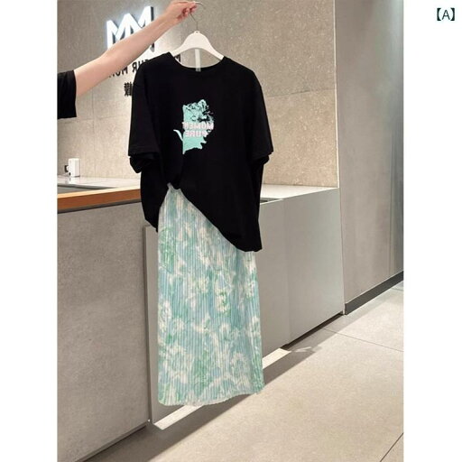 オーガニックコットン 半袖 レディース Aライン スカート レディース ホットな 衣装 夏服の 完全な セット で ストリート スタイル 年齢を 減らす シックで 甘くて スパイシー 高級 レター Tシャツと スカート オーガニックコットン 半袖 レディース Aライン スカート レディース ホットな 衣装 夏服の 完全な セット で ストリート スタイル 年齢を 減らす シックで 甘くて スパイシー 高級 レター Tシャツと スカート