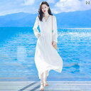 マキシワンピース レディース ロングワンピ 半袖 2024 夏の新 スタイル フランスの フェアリー 美しい 白い ドレス スリム ロング スカート 海辺の 休暇 ビーチ ドレス