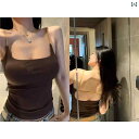 レディース ルームウェア 夏の 女性用 ホット ガール の 小さい キャミソール ベスト 美しい 背中 内側に ブラ 胸 パッド 付きの 一 体型 バックレ ストップ