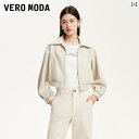 レディース 半袖 ジャケット シャツ 薄手 半袖シャツ 襟付き アウター サマージャケット Vero Moda ジャケット レディース 2025 春 アンコラ レッド アメリカン レトロ PU ショート ジャケット 325117013