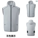 空調ベスト フルセット バッテリー ファンセット ファン ベルト 反射 ストリップ 冷却 ベストを 備えた 太った メンズ レディース向け 夏の 屋外 冷却 空...