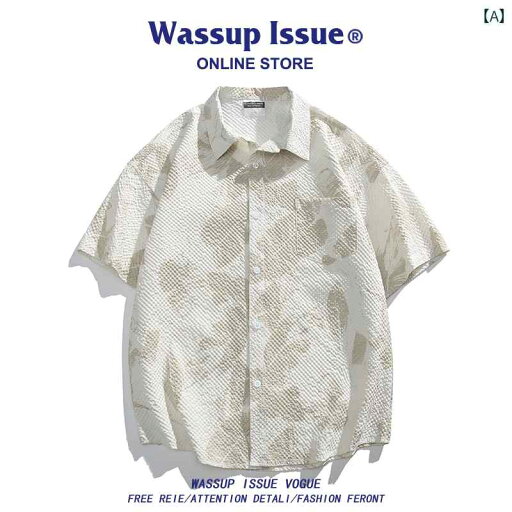 アロハシャツ 沖縄 夏 メンズ 涼しい シャツ 柄シャツ WASSUP ISSUE チャイナ 風の ハイエンド ファッション トップス メンズ ハワイアン ビーチ フラワー シャツ メンズ アロハシャツ 沖縄 夏 メンズ 涼しい シャツ 柄シャツ WASSUP ISSUE チャイナ 風の ハイエンド ファッション トップス メンズ ハワイアン ビーチ フラワー シャツ メンズ