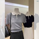 ポロシャツ メンズ レディース 半袖 無地 グリマー ドライポロシャツ グレーの ニット ポロシャツ 半袖 Tシャツ 女性 夏 カレッジ スタイル 小さい 冷感 ショートショルダー トップ