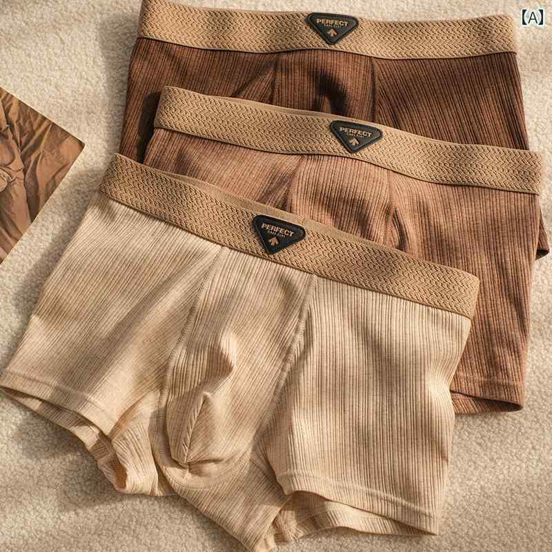 ボクサーパンツ パンツ 下着 メンズ Fanxu 7 a 抗菌 クロッチ メンズ 下着 ミッドウエスト 綿 ボクサー ブリーフ 快適 暖かい ボクサーショーツ