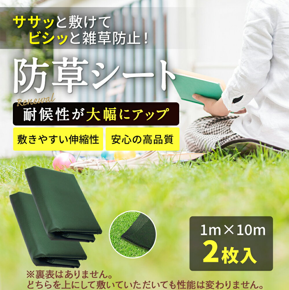 耐久性に自信あり ぶ厚くて長期間敷き直し不要 高透水 ２個セット 除草シート 雑草シート 超高耐久 防草シート 1mx10m お得２セット組み 最適 安いそれに目立つ 草刈り不要 半永久的 不織布 芝生色 草シート 130g M2の厚さで長期間敷き直し不要 砂利下