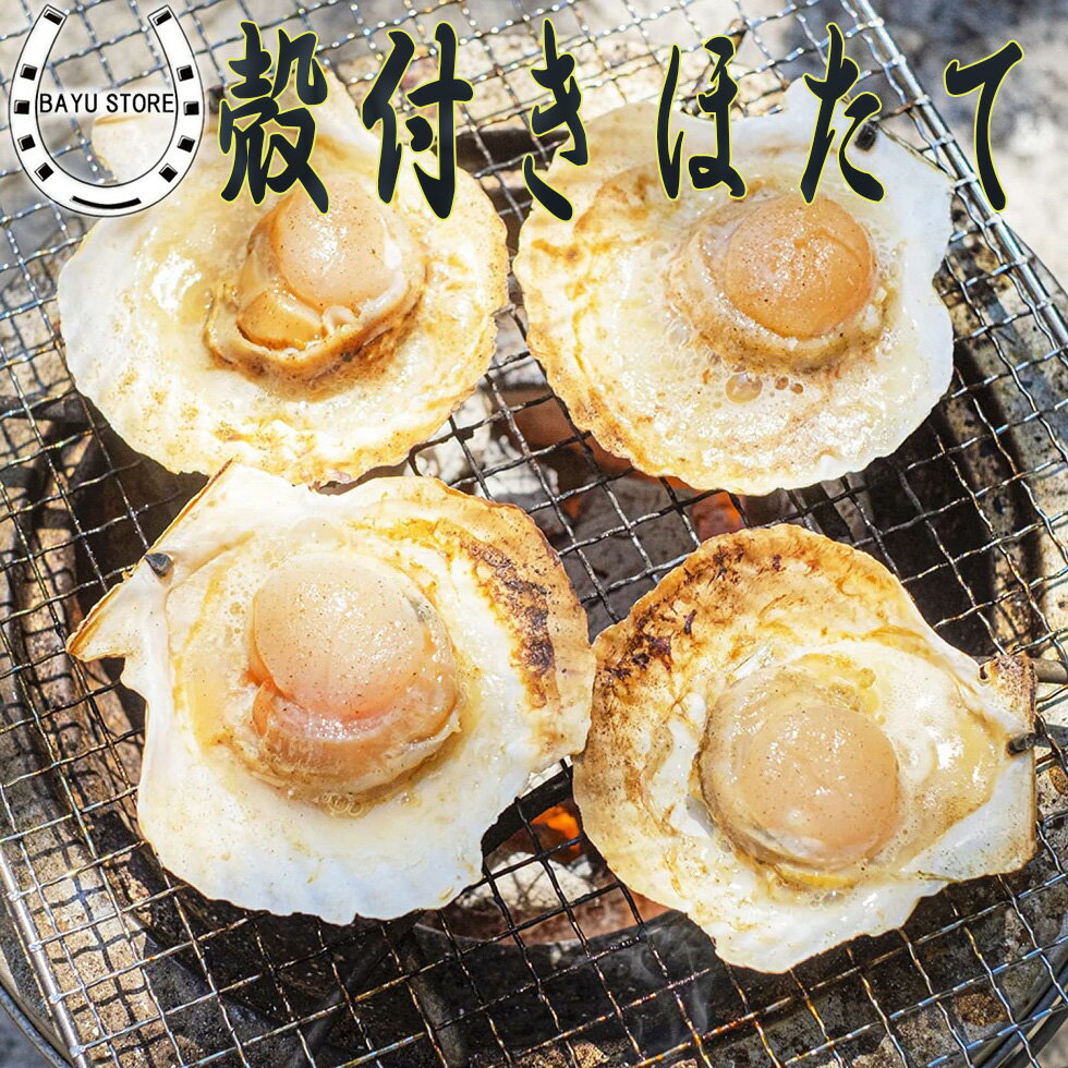 【 北海道産 】 ホタテ 殻付き 片貝ホタテ 1袋10枚入 安全確認認証済 / 国産 海鮮 帆立 冷凍 貝柱 / 調理用 バーベキュー BBQ / ほたて片貝 ほたて (10枚)のサムネイル