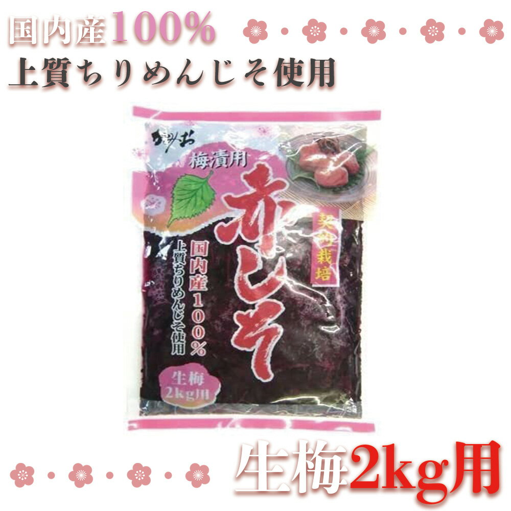赤しそ 国産 100% 生梅2kg用 500g×10袋 上質 ちりめんじそ使用 大容量 簡単 梅干し作り 手作り 梅干し 赤しそ 赤紫蘇 赤シソ アレルギー 花粉症 自家製 梅 梅干し しそ 紫蘇 家庭用 業務用 国内産 赤じそ 花粉 神尾食品工業 かみお 送料無料 ※北海道・沖縄・離島を除く