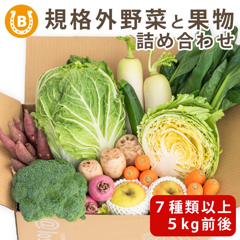 ロスヘル 野菜 果物 詰め合わせ セット 【合計7種類以上 5kg 前後】 SDGs 国産 規格外商品 お野菜 果物..