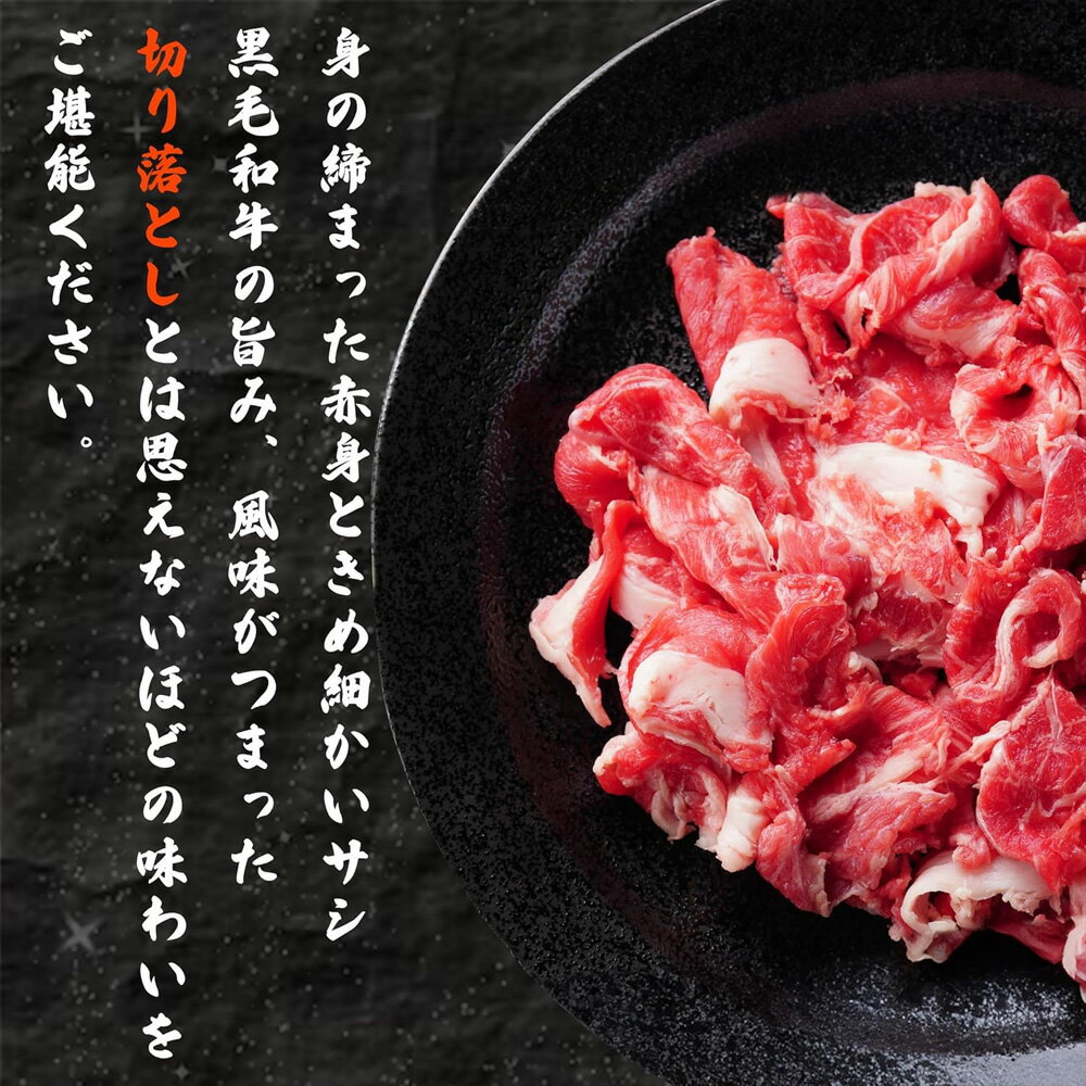 黒毛和牛 切り落とし 1kg (250g×4p) 牛肉 小分け 大容量 すき焼き 煮物 牛丼 炒め物 焼肉 和牛 牛切り落とし肉 すき焼き肉 黒毛和牛切り落とし 送料無料 ※一部地域を除く