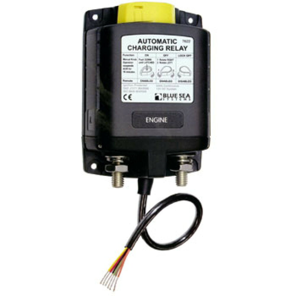 BLUE SEA SYSTEMS MLオートチャージングリレー 手動スイッチ付 12V 電源・配線 充電器 サブバッテリーチャージャ ボート用品 電装品
