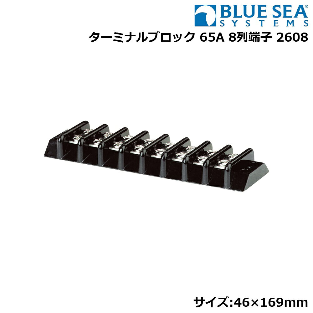 ■最大電圧：600V(65A)■サイズ：幅46×長さ169mm■ターミナルスクリュー：#10■材質：ニッケルメッキされたブラス、ナイロン台座