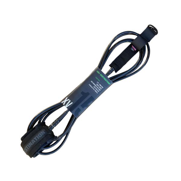 Rakuten - 15'0 8mm ラージ ブラック リーシュ ディスティネーション DOUBLE SWEIVEL LEASH MATT LARGE リーシュコード DESTINATION サーフィン