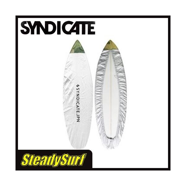 ステディーサーフ楽天市場店の5'8〜6'6 ショート シルバー デッキカバー シンジゲート（SYNDICATE）ボードラップ SC DECK COVER ボードカバー ソフトケース サーフィン インナーケース｜アングル2