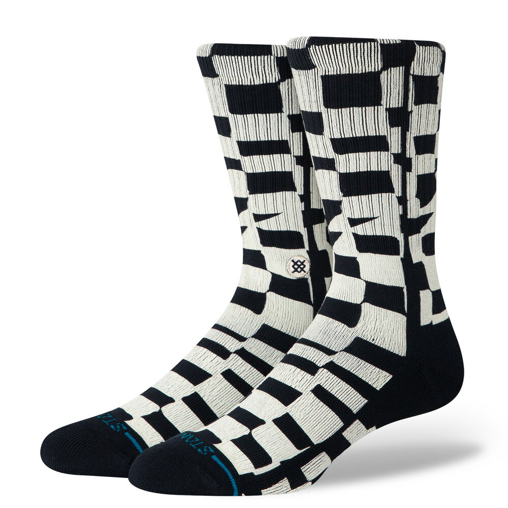 STANCE スタンス ST WAVE CHECK CREW （BLACK） L 靴下 ソックス