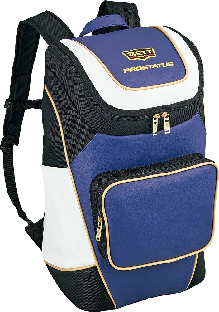 商品本体サイズ：サイズ:長さ32×高さ54×巾22cm商品容量：容量:約40L(本体/約38L+ポケット/約2L)至高の安心感を提供するプロステイタスシリーズデイパック。耐久性に優れたプロステイタス専用合皮と過酷な使用に対応した耐久構造を備えつつ、十分な容量と自立して間口が広く開くリュックとしての機能性も充実。素材:合成皮革(PVC)、底部・ショルダー部/1680Dナイロン機能:フロントポケット取り外し式(縦19×上辺26cm、下辺22cm)、フロントポケット内マルチポケット付き、両サイド挿し込みポケット付き、チェストベルト付き中国野球 プロステイタス デイパック