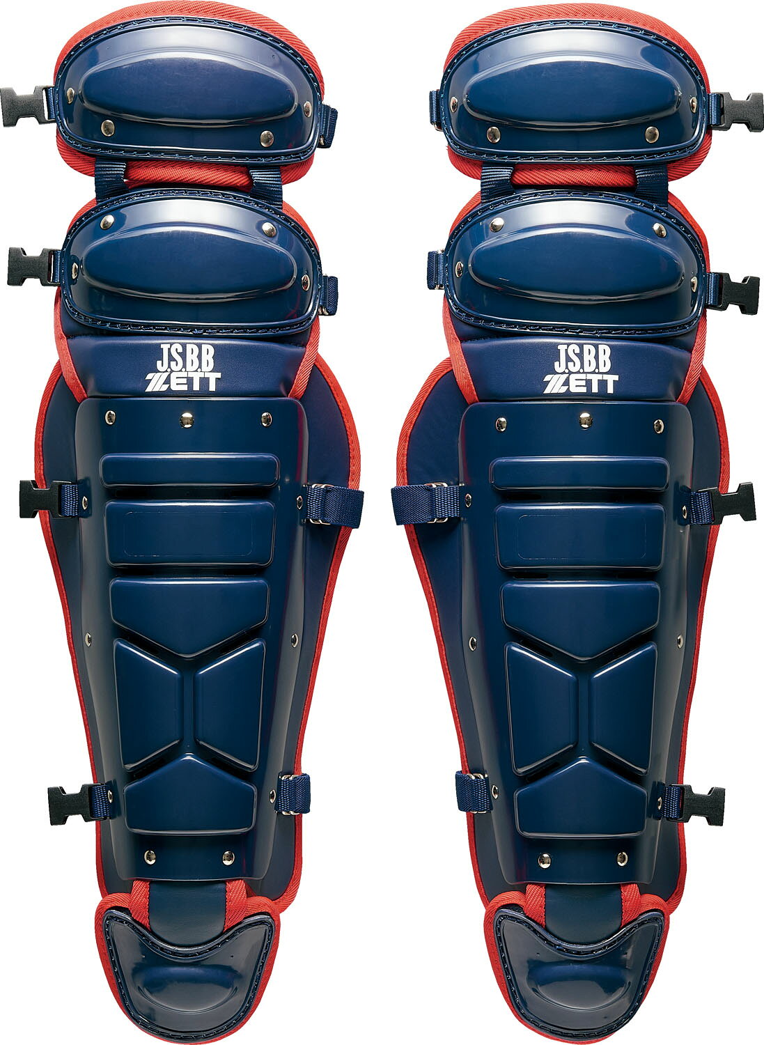 商品本体サイズ：膝から足首部390mm×全長670mm商品重量：約1、425g(両足)数量：1組ベーシックな軟式用レガーツ。ネイビーにレッドの差し色でユニホームカラーにコーディネート出来るモデル。ポリエチレン日本ダブルカップ、ワンタッチ着脱式おすすめ 人気 一般 中学 キャッチャー 捕手 軟式レガーツ