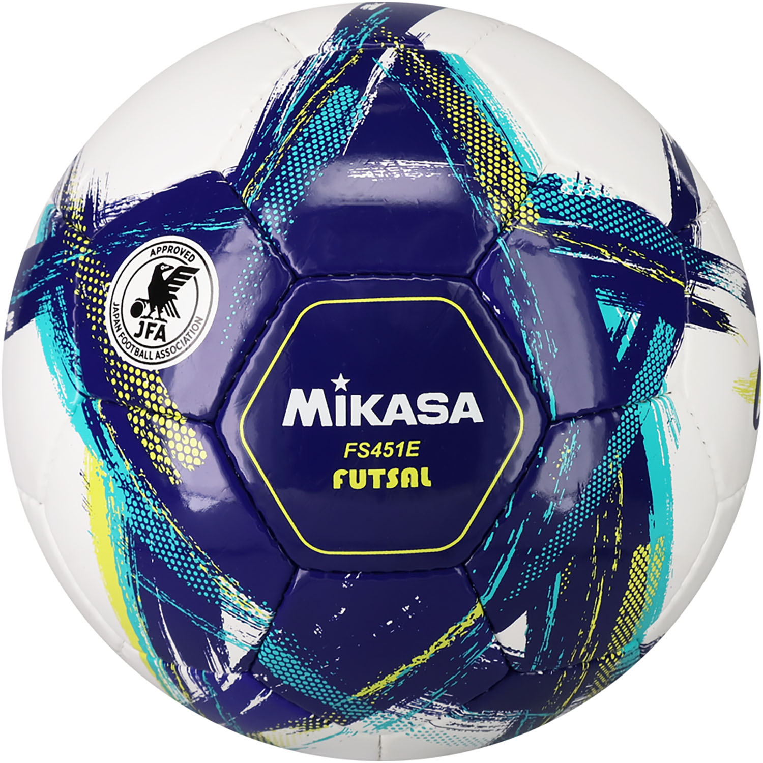 MIKASA ミカサ フットサル4号手縫い OrgestA 検定球 青 ブルー フットサル ボール