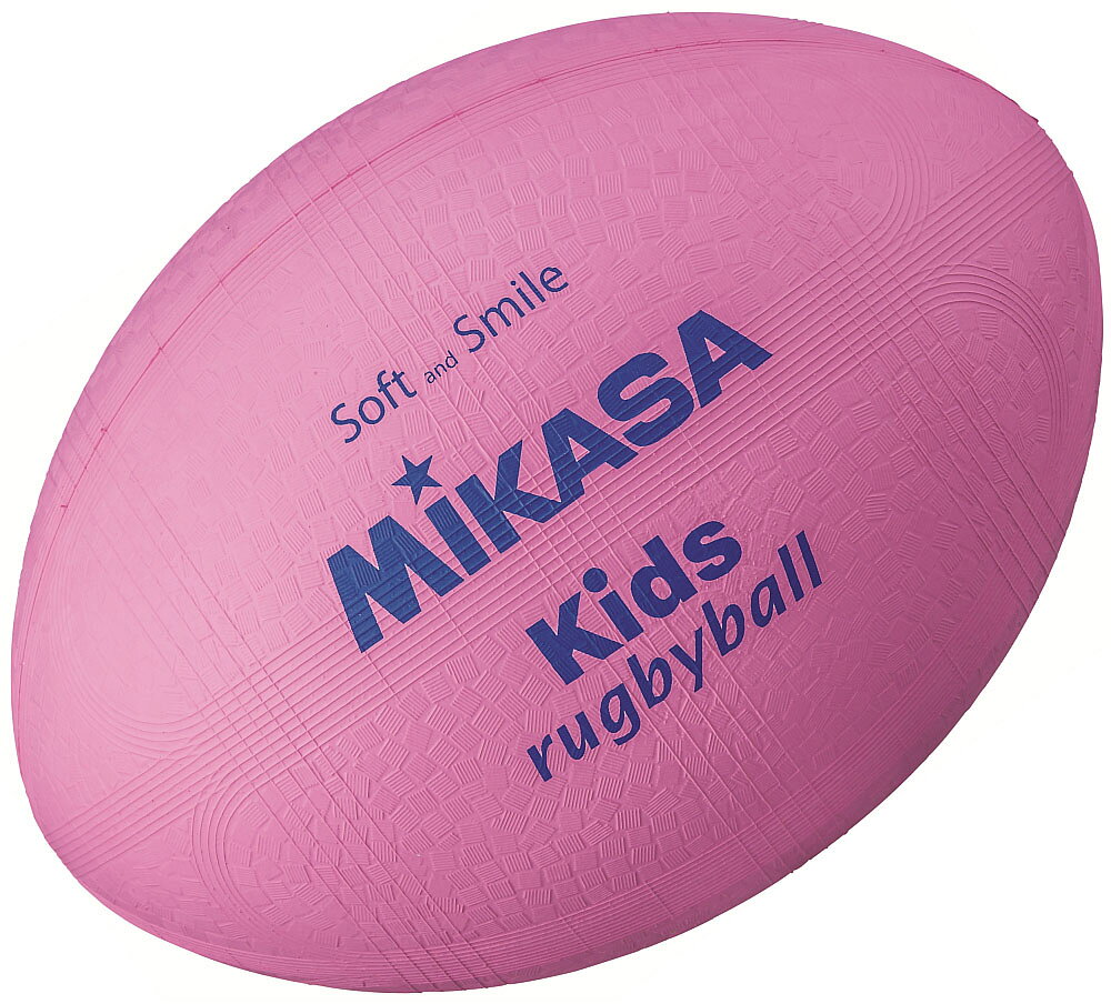 商品本体サイズ：円周約62-64cm商品重量：約185g数量：1個耐候性に優れた特殊配合ゴムを使用。やわらかく、扱いやすい。合成ゴム(ソフトタイプ)日本対象:キッズ・小学生※本製品は、空気が入ってない状態での発送となります。ボール専用ポンプで空気を入れてご使用ください。空気の入れ過ぎにご注意ください。最適圧力はボール本体の空気注入口に記載の圧力表示をご参照ください。MIKASA ミカサ ラグビー 合成ゴム製ボール キッズ用 スマイルラグビー ラージサイズ ピンク KFP