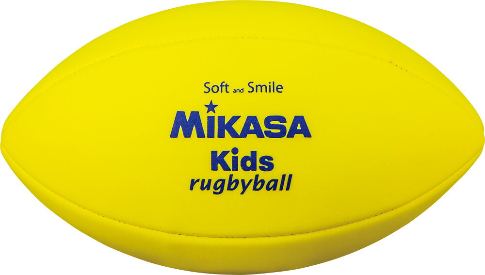 商品本体サイズ：円周約52-54×38-40cm商品重量：約140-160g数量：1個痛くないからおもいっきり投げられる。スマイルラグビー用ボールです。EVA中国対象:キッズ・小学生推奨内圧:0.07kgf/平方センチメートルMIKASA ミカサ ラグビー EVA 製ボール 小学生用 スマイル ラグビーボール KRY
