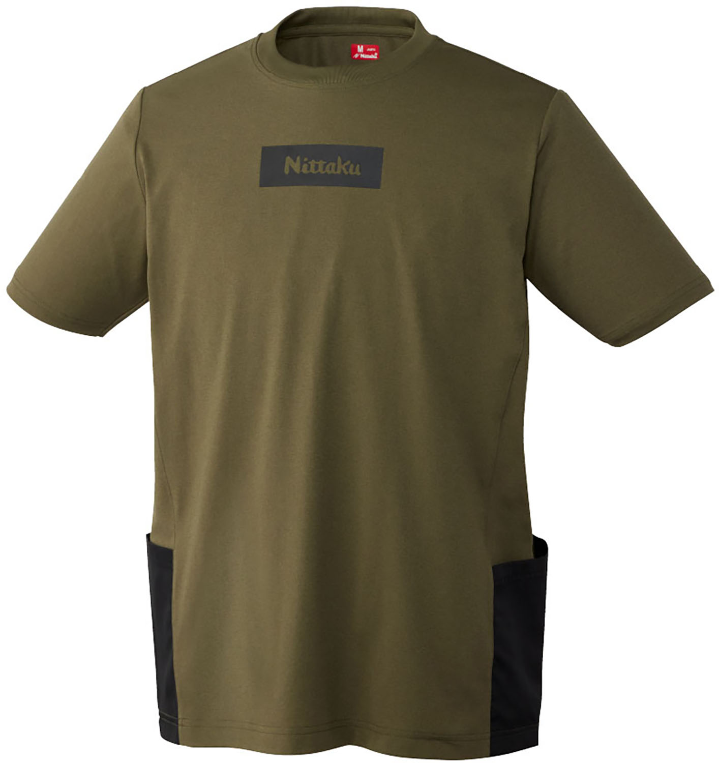 Nittaku ニッタク WポケットTシャツ オリーブグリーン 卓球 Tシャツ