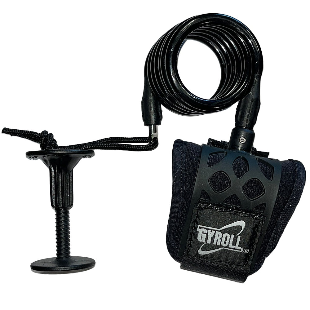 SCIENCE サイレンス BODY BOARD GYROLL WRIST LEASH (レールセーバー有) BLACK リーシュコード ボディーボード