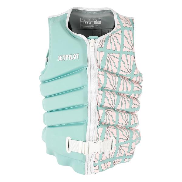 淡いパステルカラーの配色が女性らしくデザイン性の高いモデルです。耐久性のあるPKロックジッパーが、ハードなライディング中のファスナーの開くのを防ぎ、安全面もサポート致します。360°ストレッチネオプレン素材で、動きやすく運動性抜群です！※このインパクトベストはウェイクボード、SUPなどにご使用いただけます。その他の乗り物については、それぞれの規則に従った製品をお選びください。※記載の価格・仕様・デザイン・カラー等を予告なく変更させていただく場合がございます。あらかじめご了承ください。100% 360°ストレッチネオプレン素材耐久性の高いPKロックジッパーフロントバックルでズレ防止。フィット感に優れたアナトミカルフィット。マリンスポーツ ウオータースポーツ インパクトベスト ウエイクベスト サップベスト ネオプレン ネオプレンベスト サップ ウエイク JA24303 243039341959695147 9341959695154 9341959695161