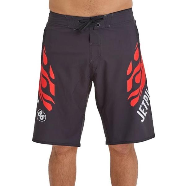 JETPILOT ジェットパイロット VINTAGE FLAMES BOARDSHORT Black ビンテージ フレイム ボードショーツ (S24906) ブラック