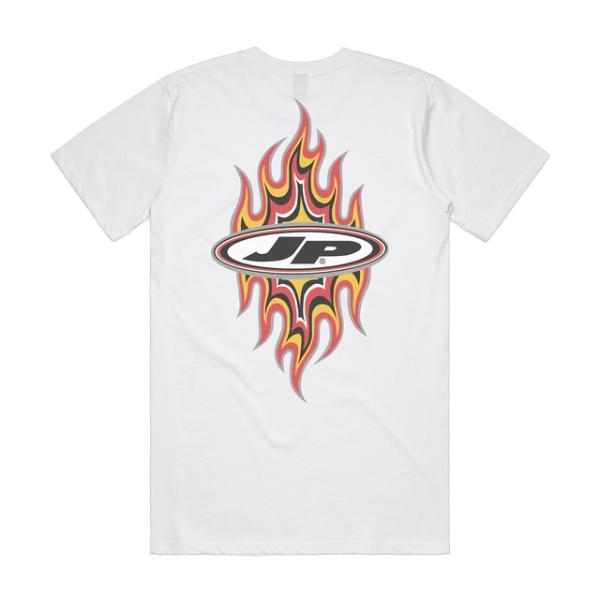 ホワイト フレイム TEE (W24601) TEE バックプリント コットン 半袖 Tシャツ JETPILOT(ジェットパイロット) ジェットスキー ウエイクボード
