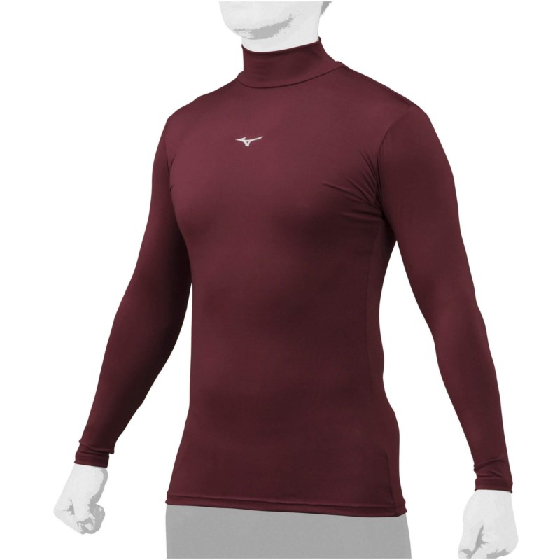 MIZUNO ミズノ バイオギア(ハイネック／長袖) エンジ 野球 ウェア