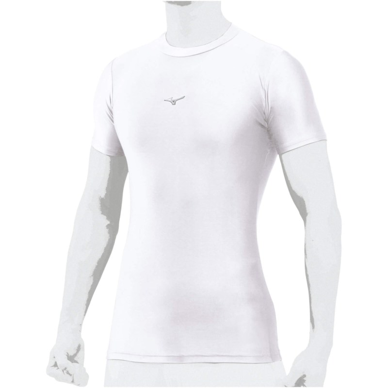 MIZUNO ミズノ バイオギア(ローネック／半袖) ホワイト 野球 ウェア