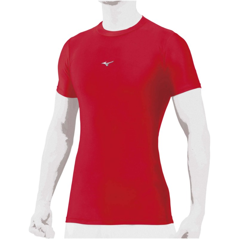 MIZUNO ミズノ バイオギア(ローネック／半袖) レッド 野球 ウェア