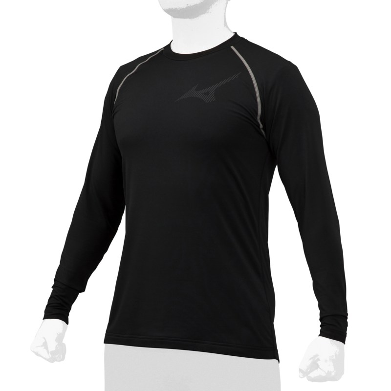 Rakuten - MIZUNO ミズノ 裏起毛アンダー(ローネック／長袖／野球) ブラック 野球 ウェア