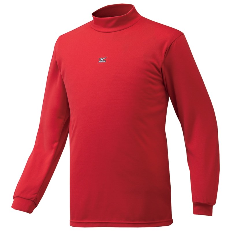 MIZUNO ミズノ 【吸湿発熱】ブレスサーモハイネック長袖シャツ(野球) レッド 野球 ウエア BIO GEAR／アンダーシャツ