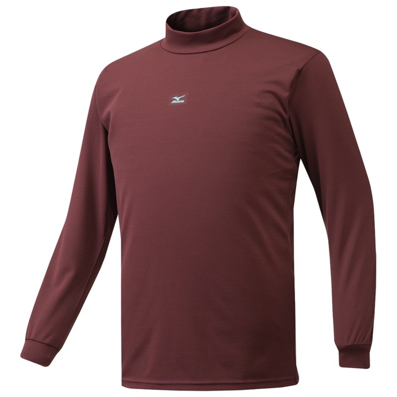 MIZUNO ミズノ 【吸湿発熱】ブレスサーモハイネック長袖シャツ(野球) エンジ 野球 ウエア BIO GEAR／アンダーシャツ