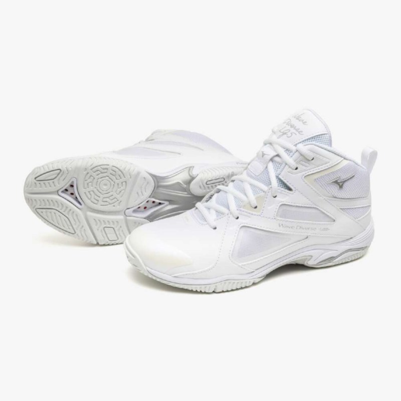 MIZUNO ミズノ ウエーブダイバース LG5(フィットネス) ホワイト×シルバー フィットネス シューズ
