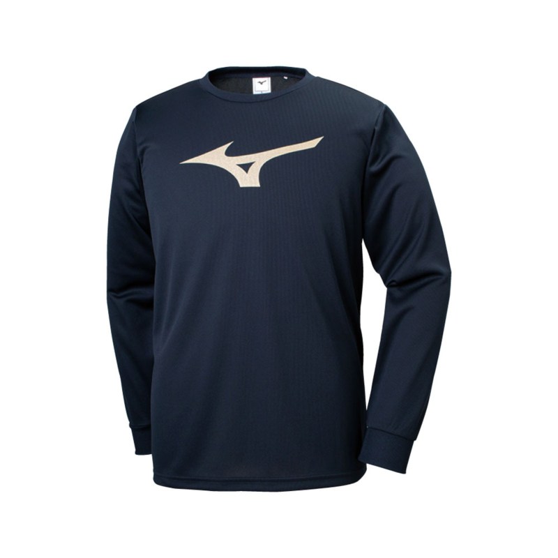 樂天商城 - MIZUNO ミズノ Tシャツ(長袖) ブラック×ゴールド トレーニングウエア