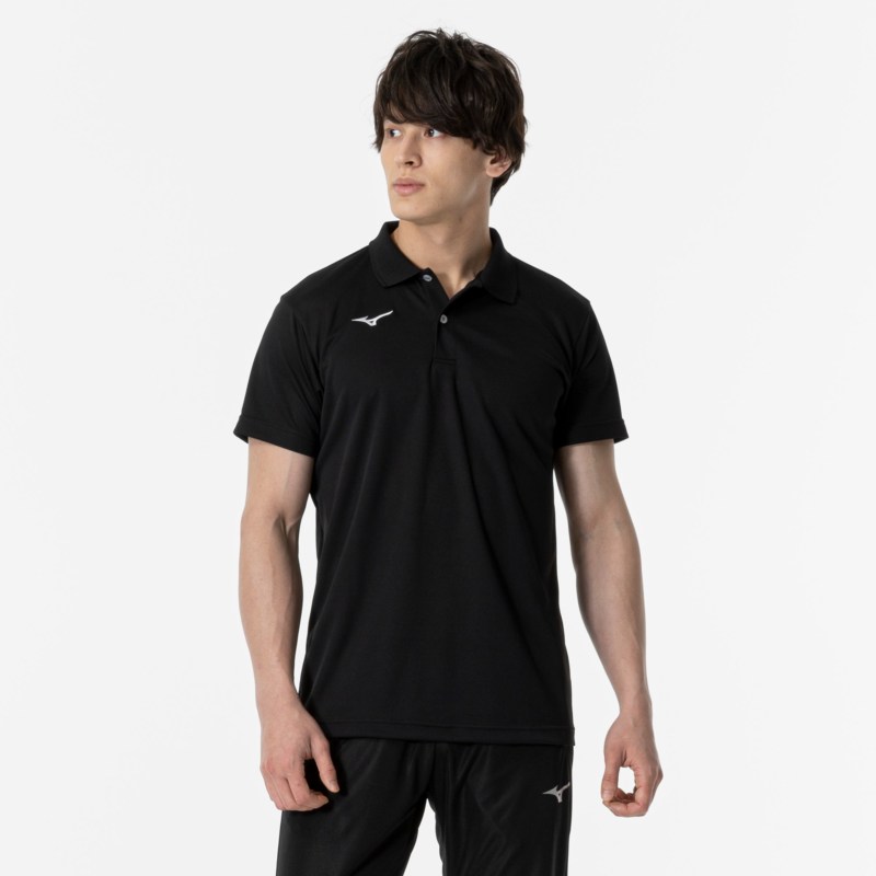 MIZUNO ミズノ ゲームシャツ(ポロシャツ) ブラック トレーニングウエア
