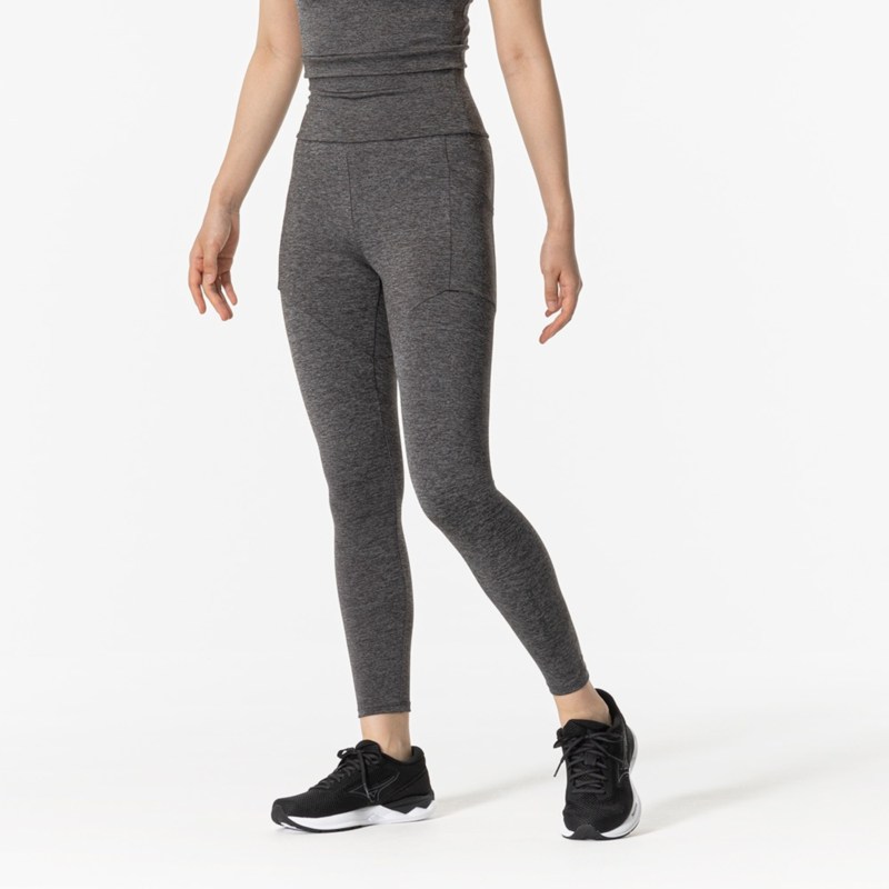 MIZUNO ミズノ タイツ ダークグレー杢 トレーニングウエア