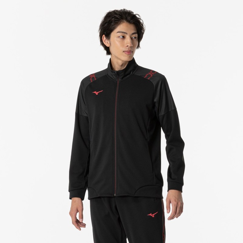 MIZUNO ミズノ ソフトドライニットハイブリッドジャケット ブラック トレーニングウエア
