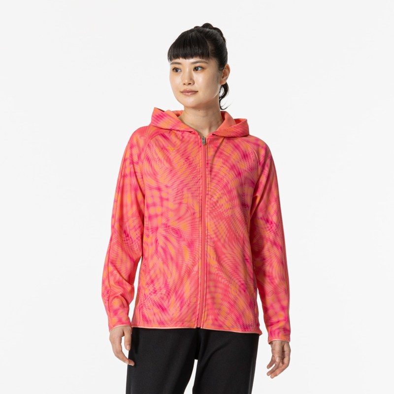 MIZUNO ミズノ 【汗処理／通気】ドライエアロフローフーディ デュバリーレッド トレーニングウエア