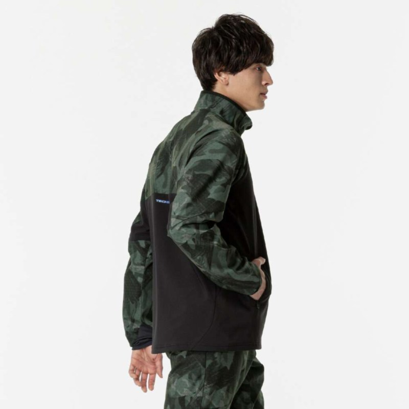 即納 MIZUNO ミズノ 【ストレッチ／防風／吸湿発熱】テックシールド×ブレスサーモ...