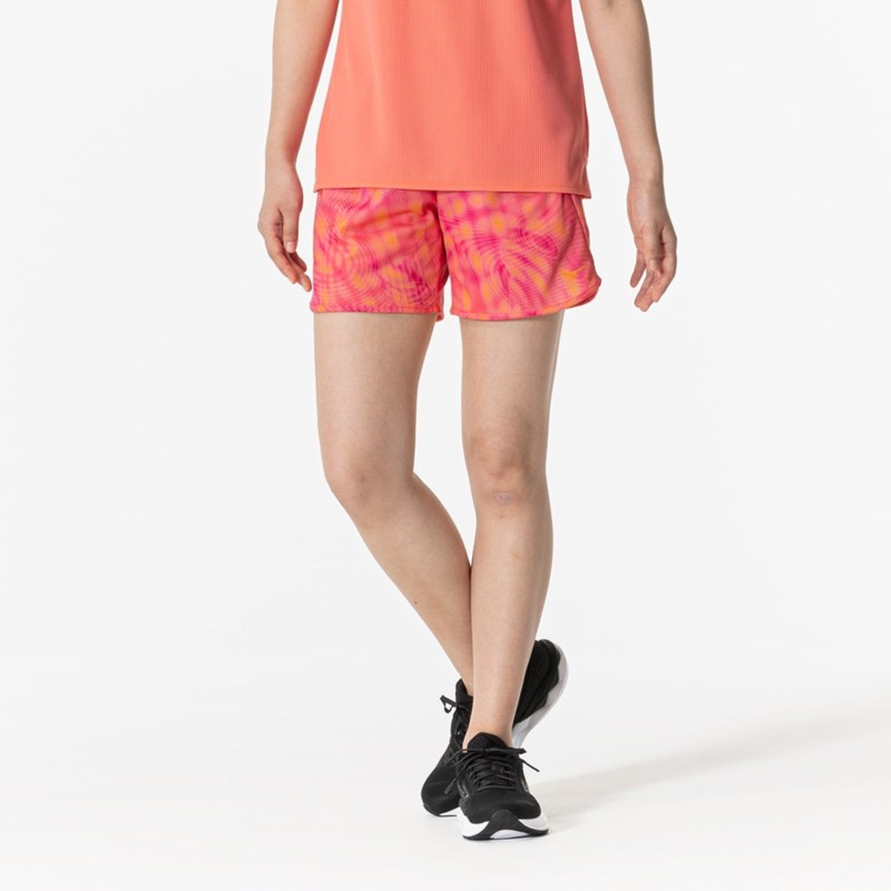 MIZUNO ミズノ 【汗処理／通気】ドライエアロフローショートパンツ デュバリーレッド トレーニングウエア