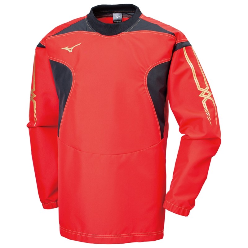 乐天商城 - MIZUNO ミズノ タフブレーカーシャツ チャイニーズレッド トレーニングウエア