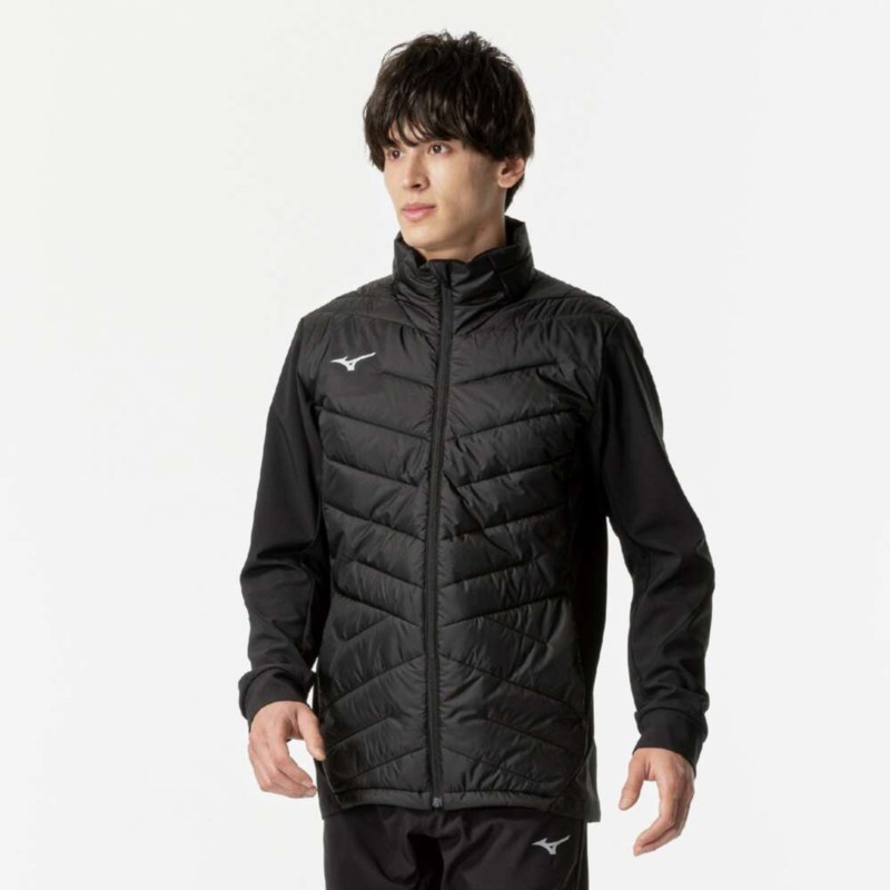 MIZUNO ミズノ 【保温素材／吸湿発熱】テックフィルブレスサーモジャケット ブラック トレーニングウエア