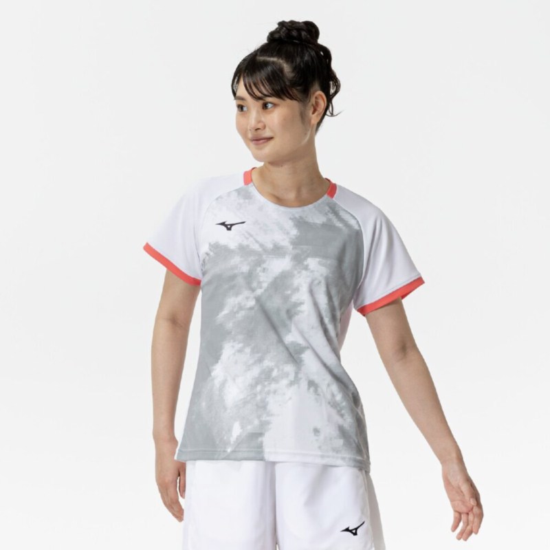 MIZUNO ミズノ ゲームシャツ(ラケットスポーツ) ホワイト テニス ウエア