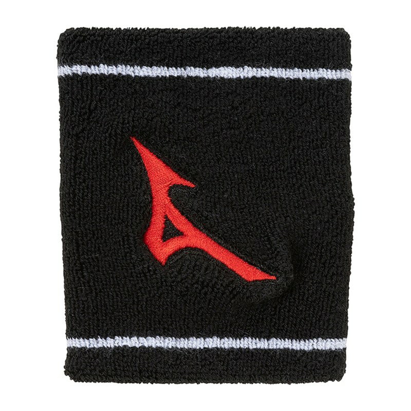 MIZUNO ミズノ リストバンド ブラック×レッド テニス アクセサリー